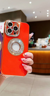 NEW NEW CD Pattern Diamond Solid Color Electroplating 11proMAX 12proMAX 13MINI, 14pro Protective Case