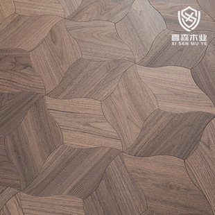 Art parquet solid wood flooring special-shaped parquet small leaves solid wood flooring floor heating geothermal wood flooring manufacturers