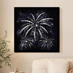Brilliant Fireworks French Pearl Decorative Painting Antique New Year Fireworks Bedroom Living Room Hanging Painting Creative Gift Pendulum Painting