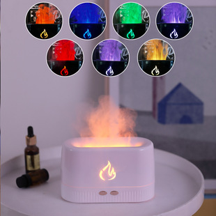 Трансграничный Новый настольный симулятор пламени Aroma Diffuser USB диффузор домашний офис красочный атмосферный Свет Увлажнитель