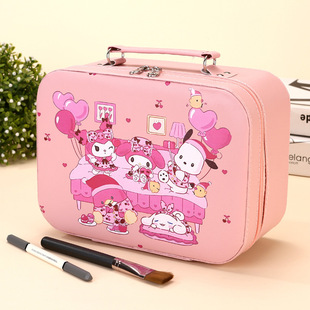 Wholesale Large Capacity Portable Cosmetic Bag Cute with Mirror Cosmetic Case Women Cosmetic Waterproof Storage Bag