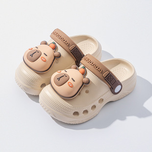 Children's slippers summer boys and girls baby cute soft bottom middle and big children hole shoes children closed toe beach sandals
