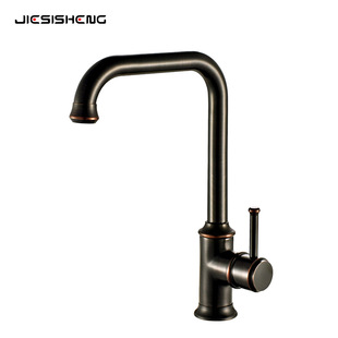 Cross-border antique copper kitchen faucet household sink vegetable washing pool counter Basin hot and cold splash-proof faucet wholesale