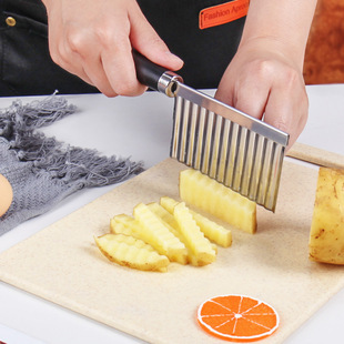 Wholesale multi-function potato cutter wave knife pattern stainless steel French fries potato cutter household fancy vegetable cutter