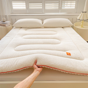 Thickened Warm Arctic Fleece Mattress Upholstery Household Mattress Winter Bedroom Mat Single Double Tatami Mattress