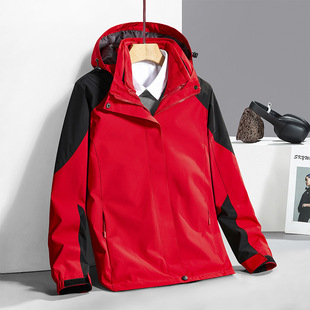 Hot-selling jacket women's three-in-one two-piece suit couple winter detachable fleece liner windproof warm men's jacket