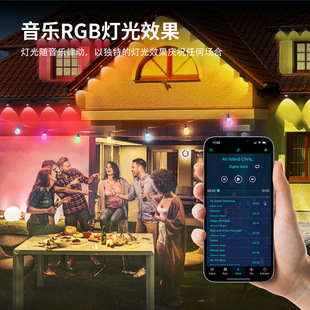 Outdoor LED Eaves Light Strip Waterproof Smart Remote Control Bluetooth RGB Multifunctional Atmosphere Decoration Party Home
