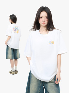 2023 Summer Little Monster Printed Student Half-sleeve Design Sense Short-sleeve T-shirt New Niche All-match Loose Top