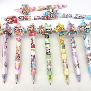 Cartoon cloth patch pen students love creative styling press gel pen writing smooth water pen supply.