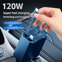 pd30w cross-border metal car charger super fast charging four-in-one with line car cigarette lighter car charger wholesale