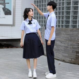 Thai School Uniform Nano Thai First Love Taboo Girl Same jk Dress Embroidered Shirt Pleated Skirt Class Dress Set