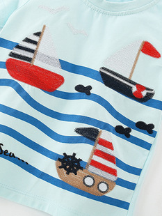 Cross-border specially for malwee boys round neck summer new European and American children's T-shirt casual short sleeve children's clothing