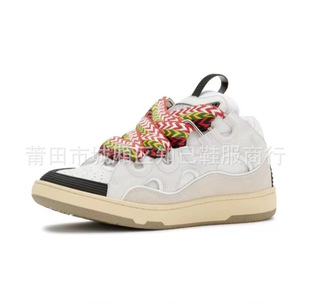 Putian Langfan men's and women's leather stitching lace-up CURB sports casual shoes vintage board shoes cross-border new daddy shoes