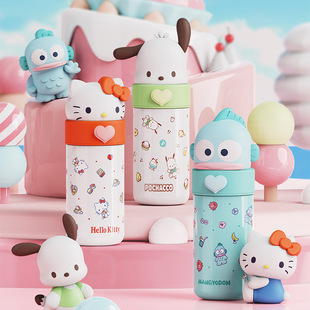 Acus Factory Подлинная кукла Sanrio Термос 350 мл Лайнер 316 Скрытая ручка Креативная прямая чашка для напитков