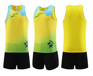 Track and Field Training Clothing suit Men's Printed Competition Clothing Sprint Vest Women's Sportswear Marathon Running Track Clothing