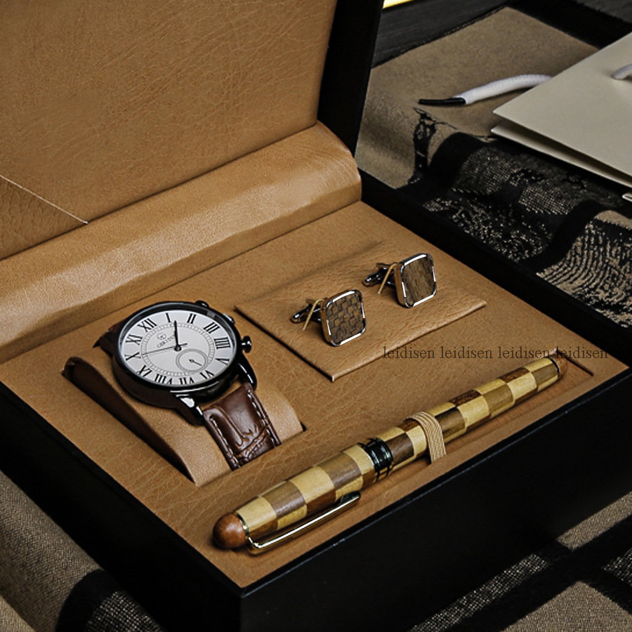 Italian Watch Set Box Men's Gentleman Dressing Table Storage Box Cufflinks Pen Cloakroom Model Room Display Ornaments