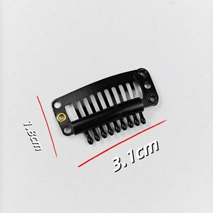 Manufacturer Wholesale Ten-Tooth Oblique Head Hair Extension Card Invisible Clip Hair Extension Clip Fixed Clip Bb Clip Wig Clip Hair Accessories