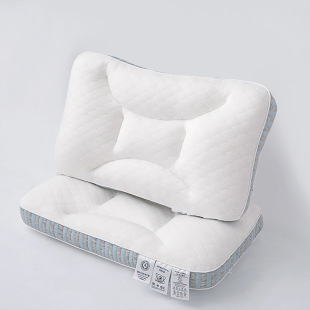 2024 new air layer knitted light luxury SPA massage pillow H partition comfortable neck pillow