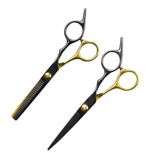 Black gold hair scissors hair scissors 6-inch hair stylist special hair scissors hair salon Barber shop special hair scissors