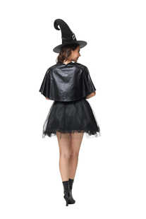 2023 European and American women's Halloween Masquerade cloak demon witch costume witch night ghost game suit