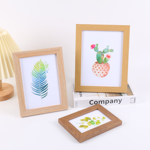 Simple wooden photo frame decoration Photo Wall 5-inch 6-inch 7-inch 8-inch 10-inch A4 picture frame wall-mounted photo studio photo frame wholesale