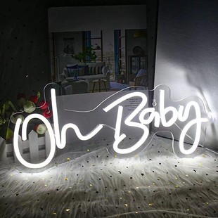 led Neon Cross-border E-commerce Luminous Shape Atmosphere Light Transparent Back Plate Billboard Logo Decorative Light