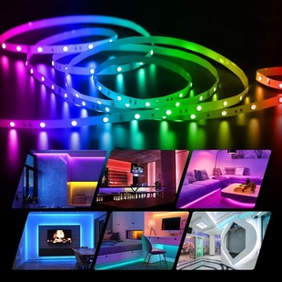 LED strip Ws2812b Bluetooth APP voice control remote control 5050 magic 5V music horse racing breathing full color light bar
