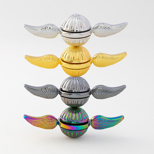 Decompression Toy Mechanical Fingertip Gyro Surrounding Golden Snitch Angel Wings Finger Rotating Spiral