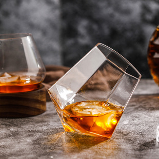 Foreign trade creative tumbler shake glass crystal glass Diamond wine glass cocktail whisky glass