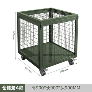 Military Green Storage Cage Field Box Combat Preparation Cage with Wheels Mobile Pallet Basket Heavy-duty Storage Cage Accessories Box