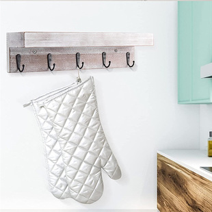 Wooden wall-mounted storage rack living room bathroom wall-mounted storage rack hallway key hook wall-mounted storage rack