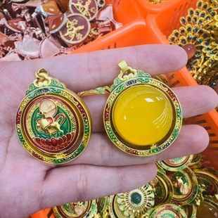 Wholesale inlaid green chalcedony DIY pendant lotus sweater chain pendant jade pendant live