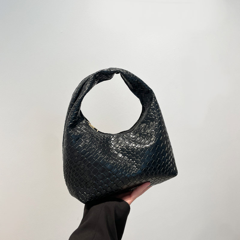 French Style High-end Woven Bag Women's 2025 New Style Foreign Style Dumpling Bag Niche Texture Tote Bag All-match Handbag
