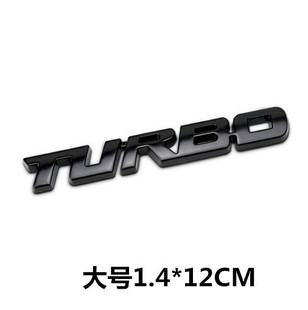 Car alloy modified turbocharged turbo metal car sticker sports car body sticker car tail label side decoration sticker A01