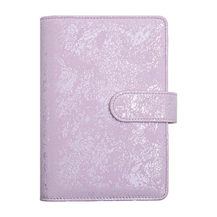 Cross-border macarons cash deposit book leather hand book loose-leaf with loose-leaf zipper bag bill change storage book