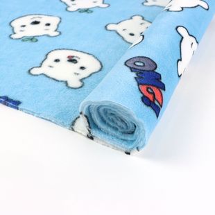 Ready Stock Double-Sided Flannel Printed Omg Bear Home Clothes Children's Clothing Blanket Pillow Case Pajamas Fabric
