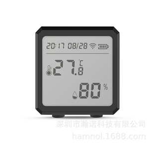 Factory wholesale graffiti WiFi temperature and humidity sensor home wireless intelligent temperature and humidity meter sensor detector