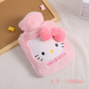 Новый пакет с горячей водой Sanrio типа впрыска воды ins мультяшный плюшевый мешок с теплой водой студент теплая ручная сумка оптом