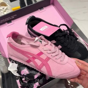 Кроссовки Onitsuka Tiger в коллаборации с PATOU, модель Forrest Gump, парные, 2025, новые, из натуральной кожи и замши, плоская подошва.