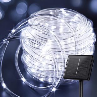 Cross-border outdoor solar pipe light string PVC rope Christmas string light LED garden courtyard decoration light bar