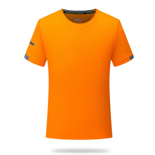 Quick-drying T-shirt printed logo summer short-sleeved ice silk crew neck T-shirt work clothes class clothes cultural shirt diy