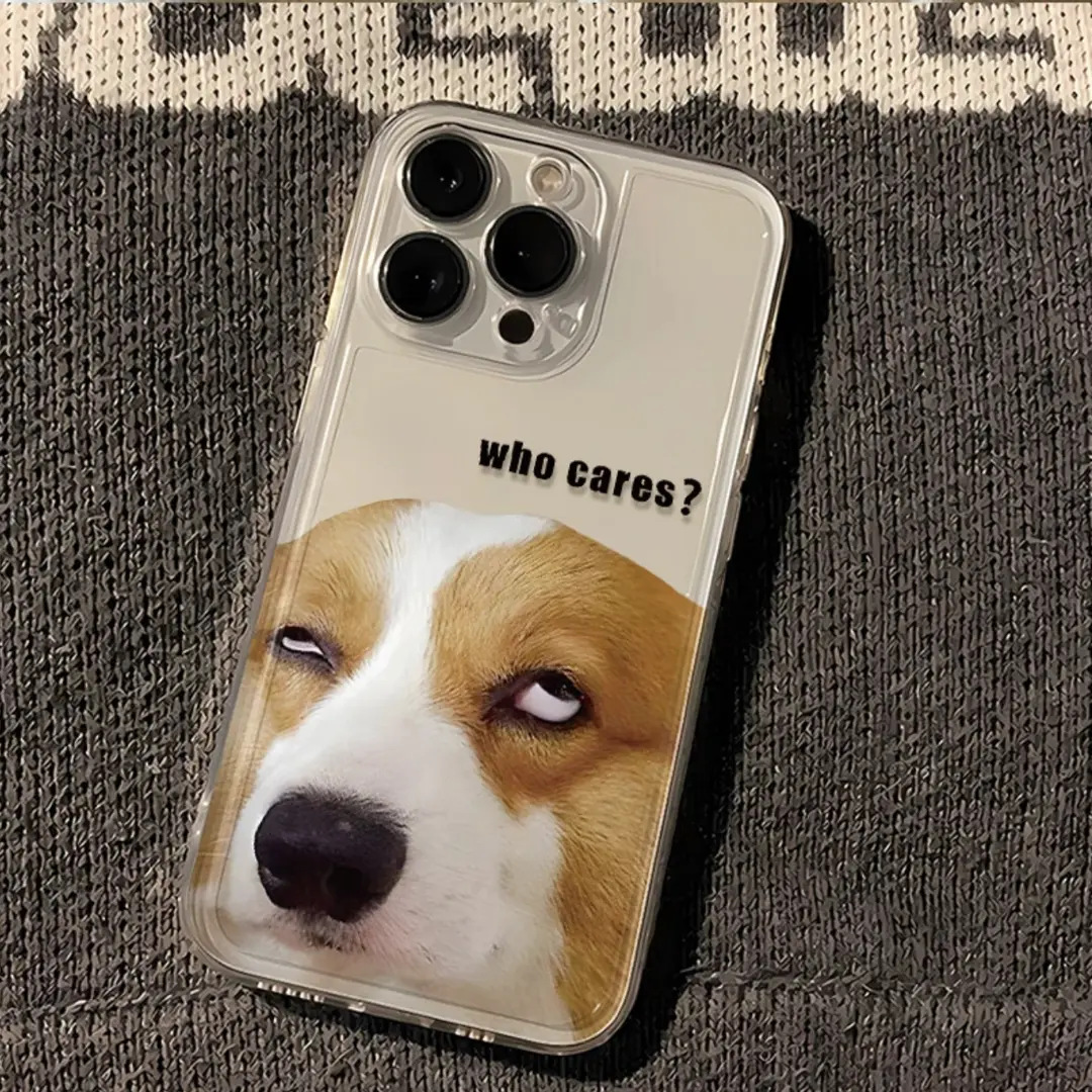 Funny cases that even dogs won't watch, suitable for iPhone 15 Pro Max, iPhone 14, quirky cases, niche cases, 12 soft cases, 11