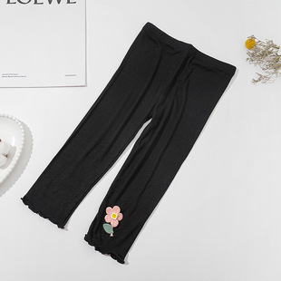 Girls' Leggings Summer Thin Modal Children's Capri Pants Korean Style Baby Western Style Outer Wear Pants