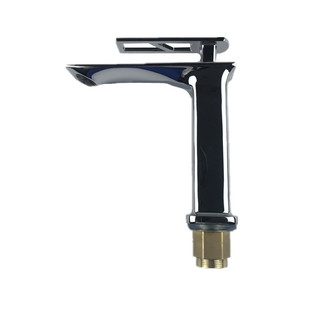 Water mixing single hole washbasin zinc alloy bathroom bathroom faucet copper bottom three-dimensional built-in hot and cold basin faucet