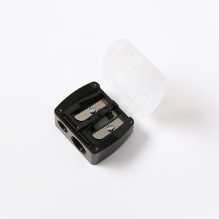 Plastic size double hole eyebrow pencil sharpener eye shadow pen lip liner lipstick pen sharpener makeup pencil sharpener manufacturers