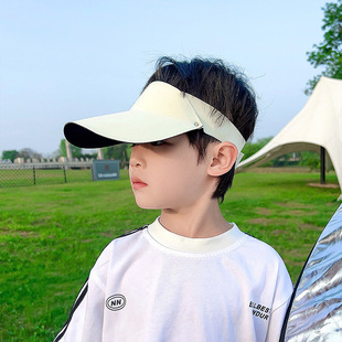 Children's Sunscreen Hat Baby's Sunshade Hat Boys and Girls Empty Top Hat Summer Outdoor Beach Hat Traceless One-piece Sun Hat