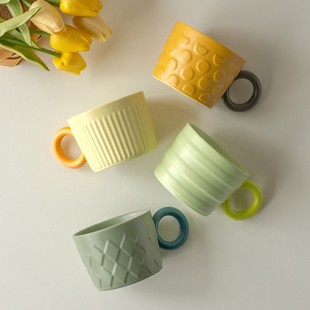 Collection Milk Cup Large Couple Water Cup Household Wind Mug Ceramic Series Internet Red Coffee Cross-border Free Shipping