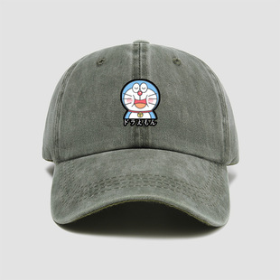 Robot Cat Cartoon Animation Peripheral Hat Baseball Cap Men's and Women's New Soft Top Peaked Hat Sun Hat Outdoor Casual