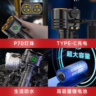 Flashlight with Strong Light, Multi-Functional, Ultra-Long-Range Outdoor Small Mini Portable Household Flashlight