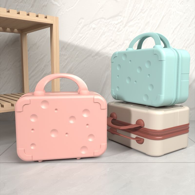 14inch Small Suitcase, Cosmetic Bag, Cosmetic Case, Suitcase Storage Box, Souvenir Logo, New Cheese Box